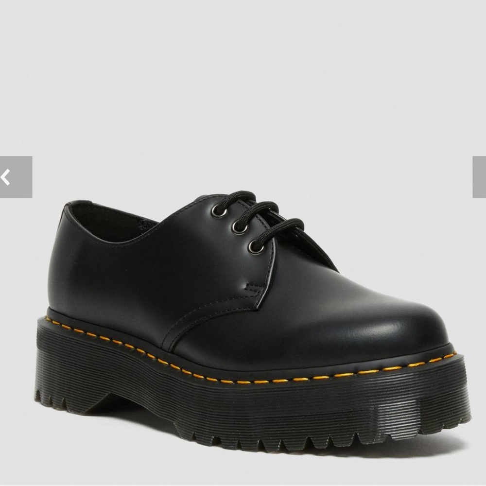 1461 smooth leather platforms